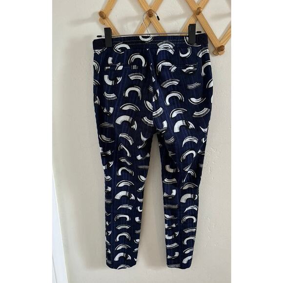 Anthropologie Pants Women's 4 Cartonnier Navy Charlie Trousers Straight Leg - Picture 6 of 9